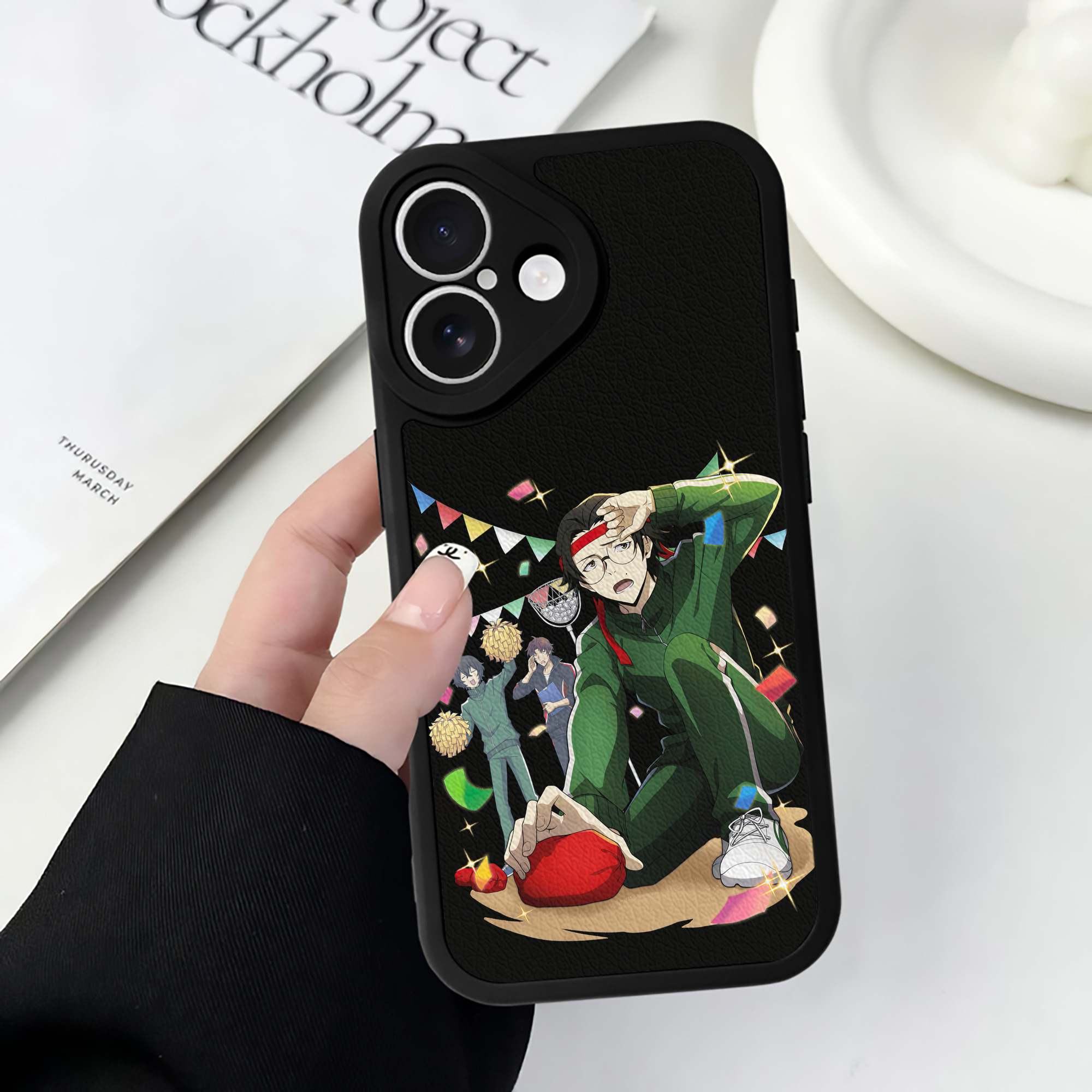 （画像用） 文豪ストレイドッグス Bungo Stray Dogs 【iPhone 16シリーズ対応】シリコンスマホケース（レザー調） 材質：シリコン